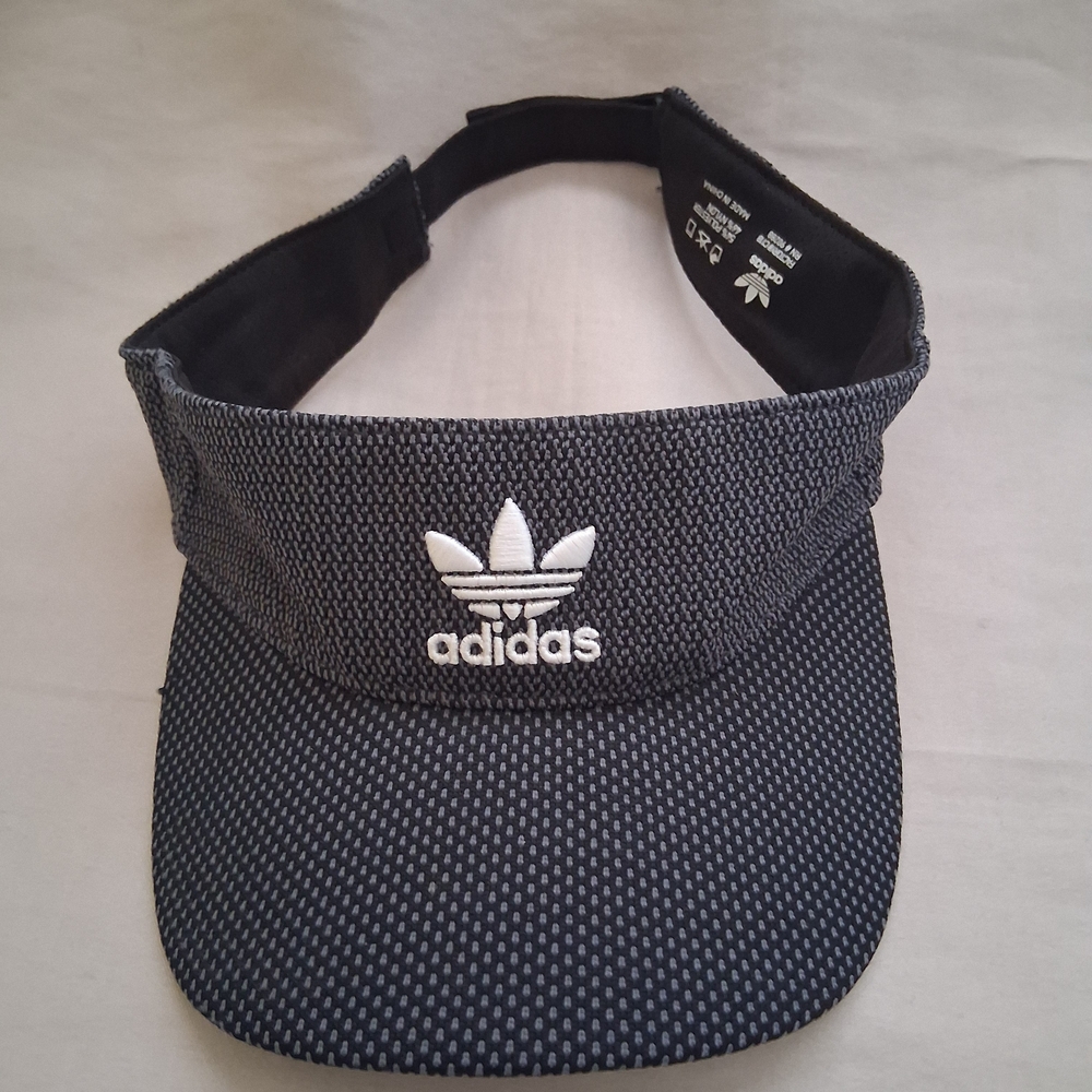 Adidas Embroidered Strapback Adjustable Visor : Grey : Unisex ; New With Tags